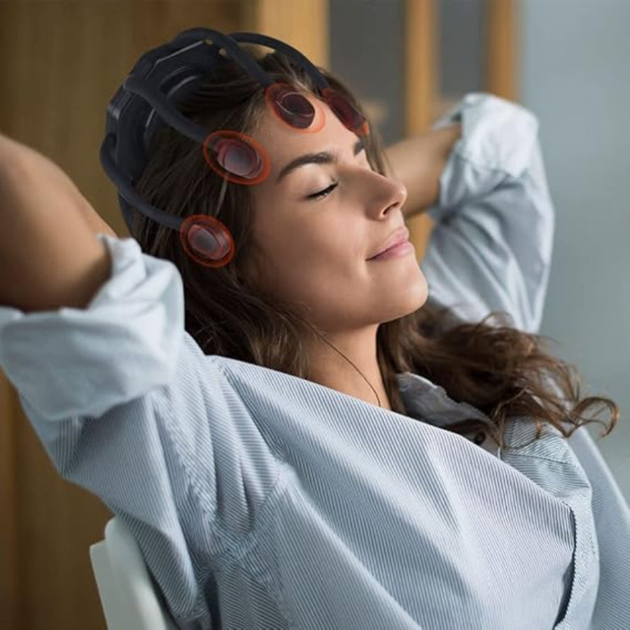Hair Scalp Massager with 8 Vibrating Contacts