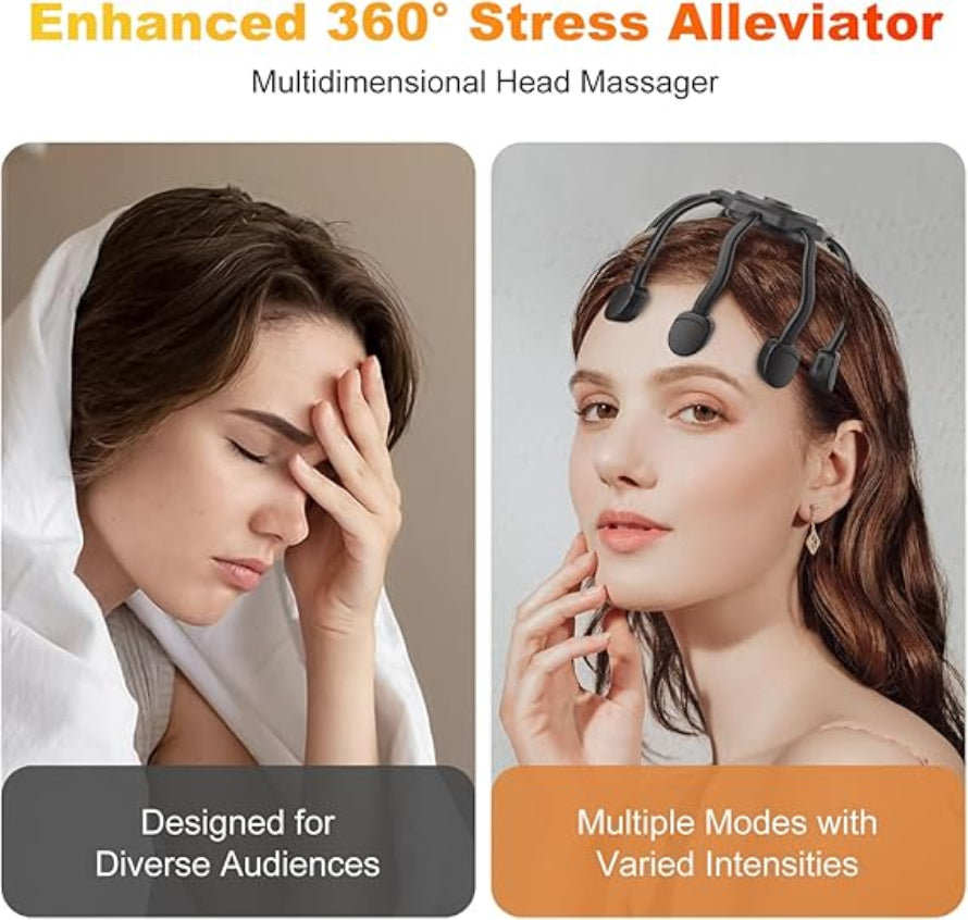 Hair Scalp Massager with 8 Vibrating Contacts