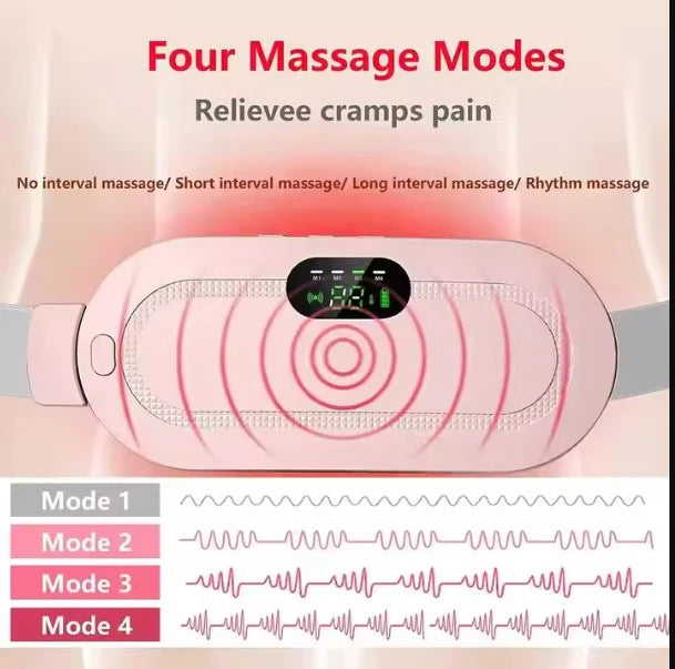 Electric Period Cramp Massager Vibrating Heating Belt