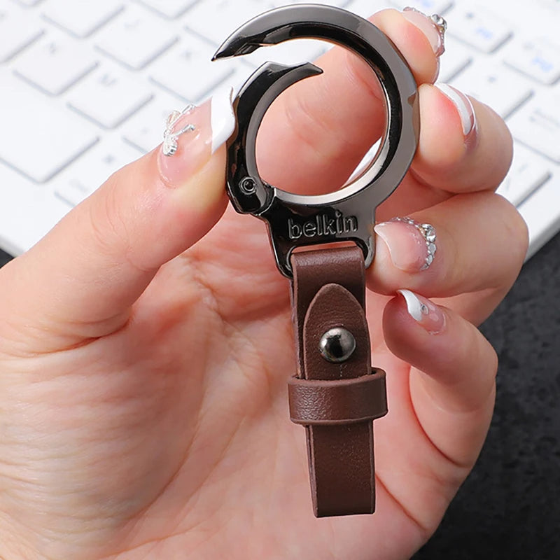 High End Leather Scratch Resistant Durable Metal Fashionable Car Keychain