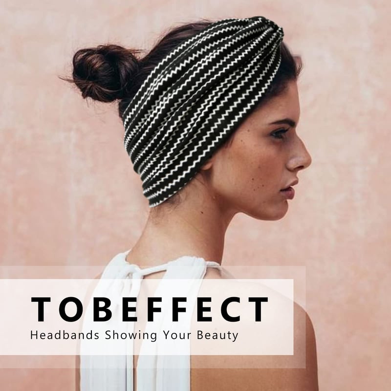 6-Pack Boho Wide Headbands for Women
