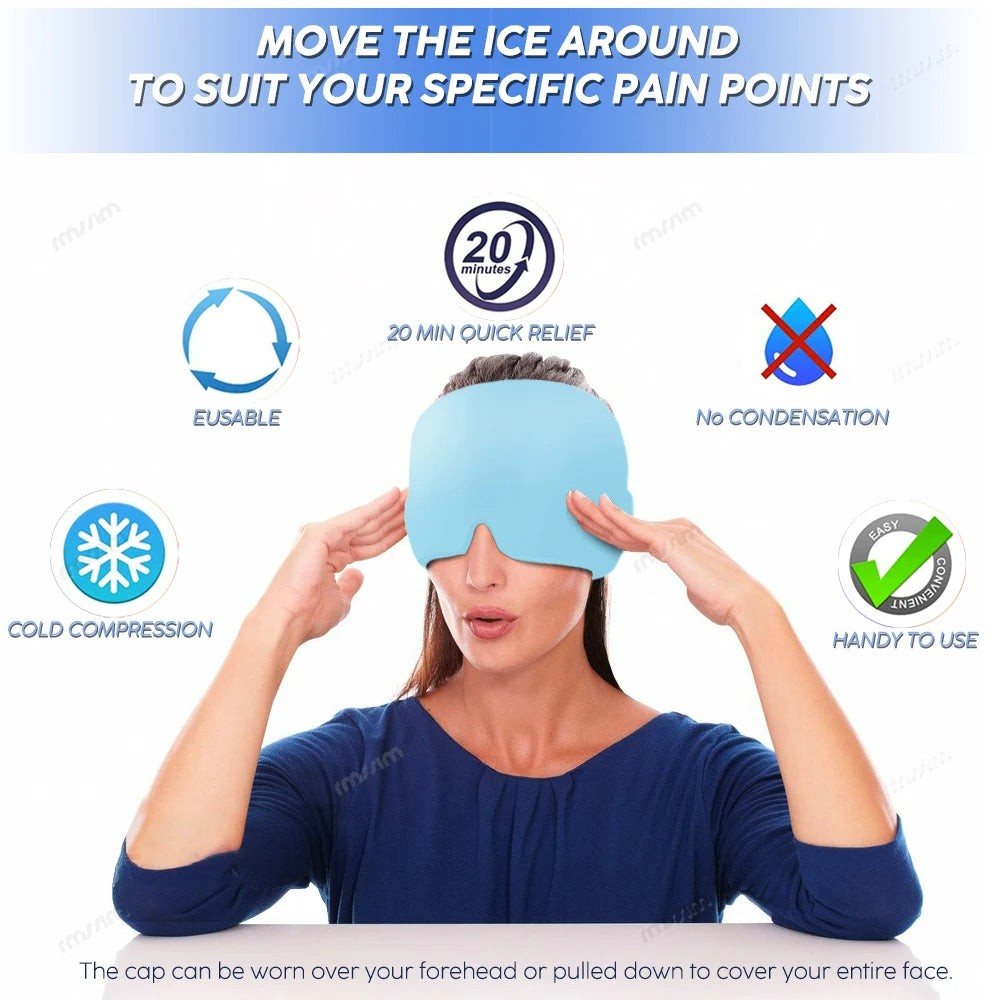 Migraine Relief Hat headache hat Gel Hot Cold