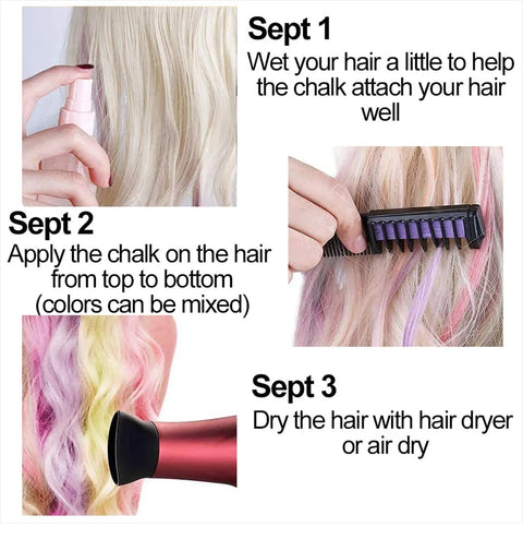 Hair Chalk Comb For Girls Kids