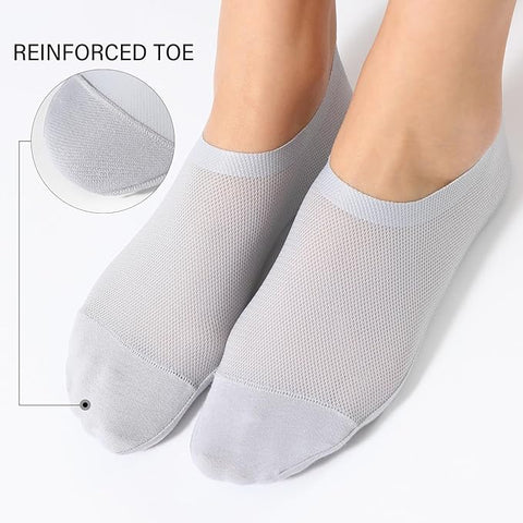 Ultra Thin Liner Socks Non Slip ComBed Cotton No Show Socks (Pack Of 3)