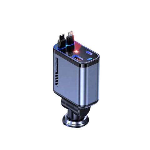 4-in-1 Retractable Car Mobile Charger