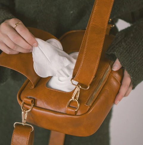 Higton Crossbody Diaper Bag - Instant Baby Wipes Access