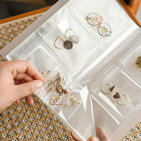 Transparent Jewelry Storage Book Portable