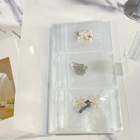 Transparent Jewelry Storage Book Portable