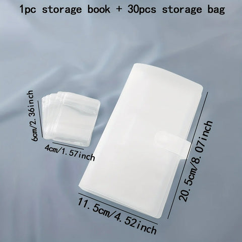 Transparent Jewelry Storage Book Portable