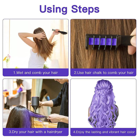 Hair Chalk Comb For Girls Kids