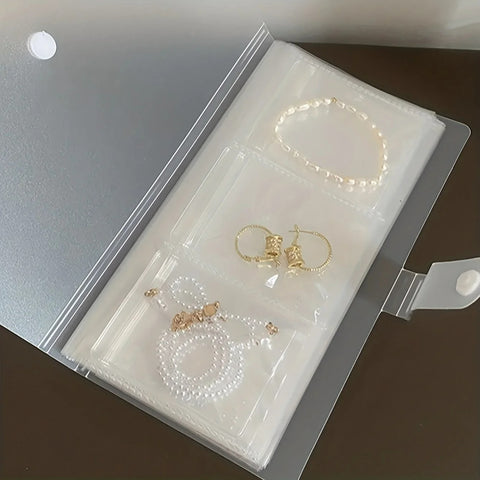 Transparent Jewelry Storage Book Portable
