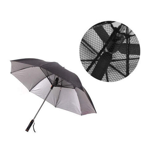 Built-In Cooling Fan and Mist Spray Fan Umbrella