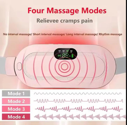 Electric Period Cramp Massager Vibrating Heating Belt