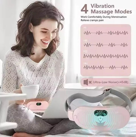 Electric Period Cramp Massager Vibrating Heating Belt