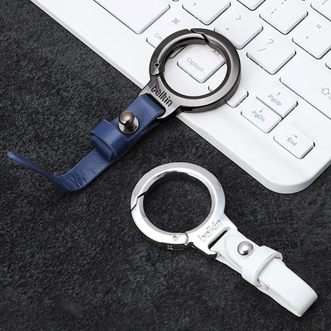 High End Leather Scratch Resistant Durable Metal Fashionable Car Keychain