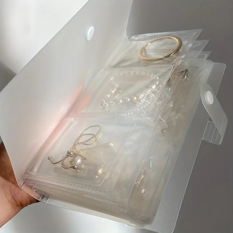 Transparent Jewelry Storage Book Portable