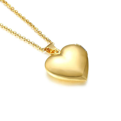 Stainless Steel Heart Locket Necklace