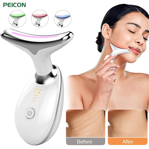 Rechargeable LED Facial And Neck Massager
