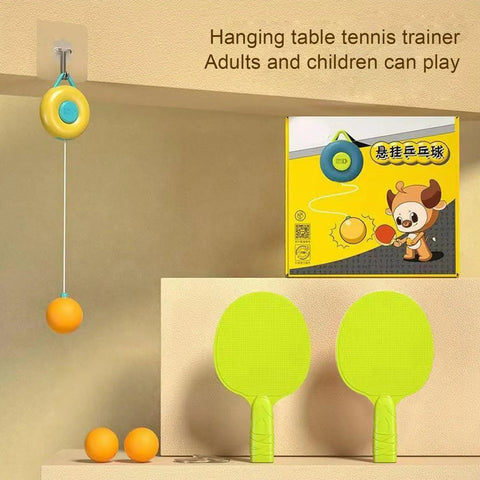 🎁 Indoor Hanging Table Tennis Trainer Portable Set 🏓