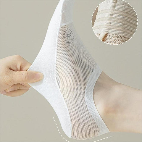 Ultra Thin Liner Socks Non Slip ComBed Cotton No Show Socks (Pack Of 3)